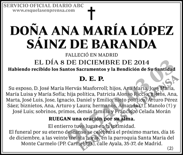 Ana María López Sáinz de Baranda